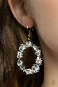 Paparazzi Accessories GLOWING in Circles - White Earring