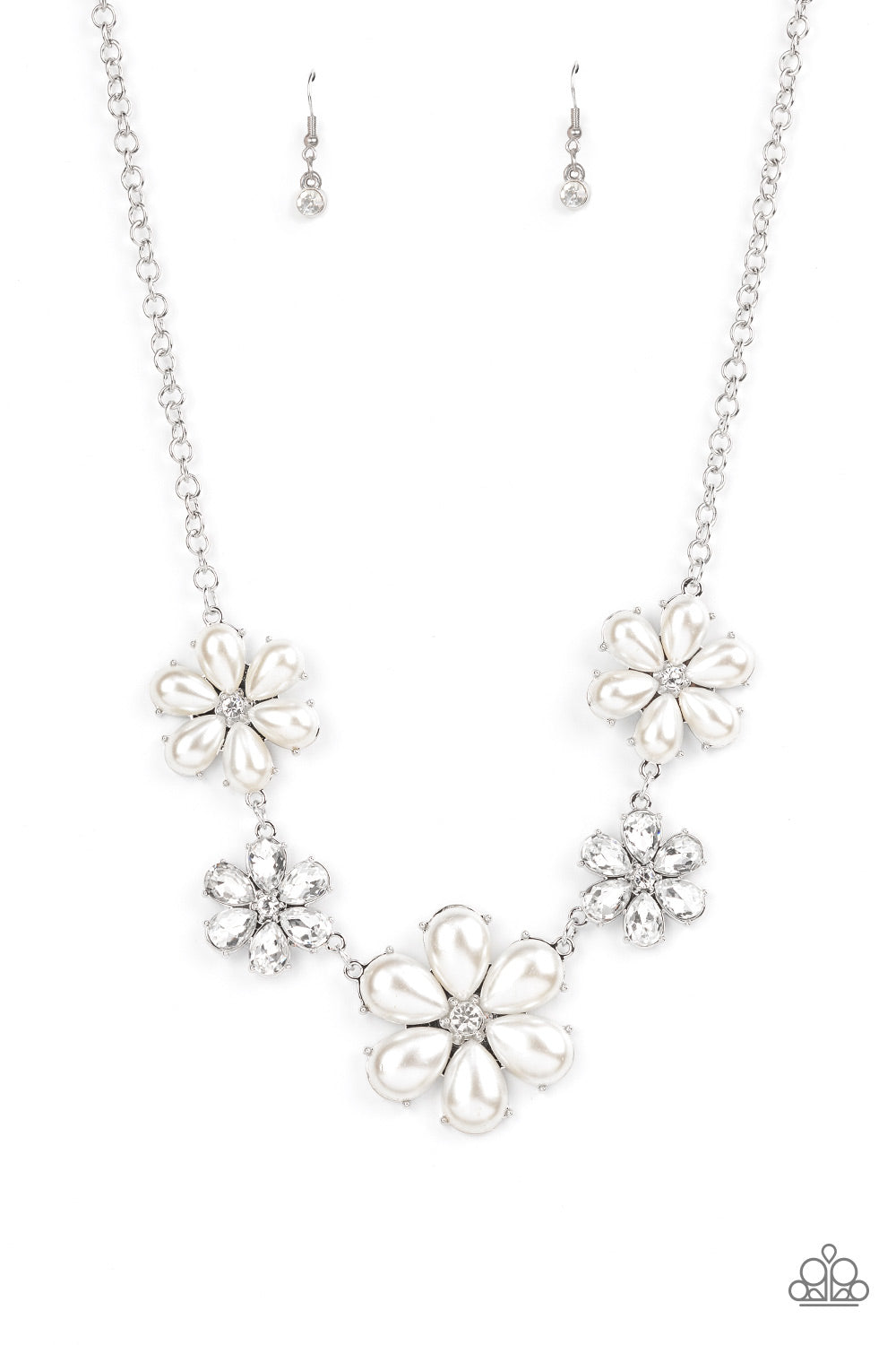 Paparazzi Accessories Fiercely Flowering - White
