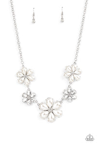 Paparazzi Accessories Fiercely Flowering - White